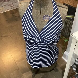 Lands End Size 16 Underwire Tankini Top